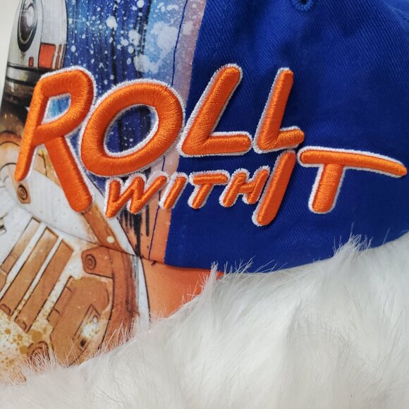 Star Wars BB-8 Hat "Roll With It" NWOT Adjustable Snapback Baseball Hat - Picture 5 of 10